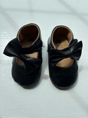 Black Bow Mary Jane Baby Walker Shoes